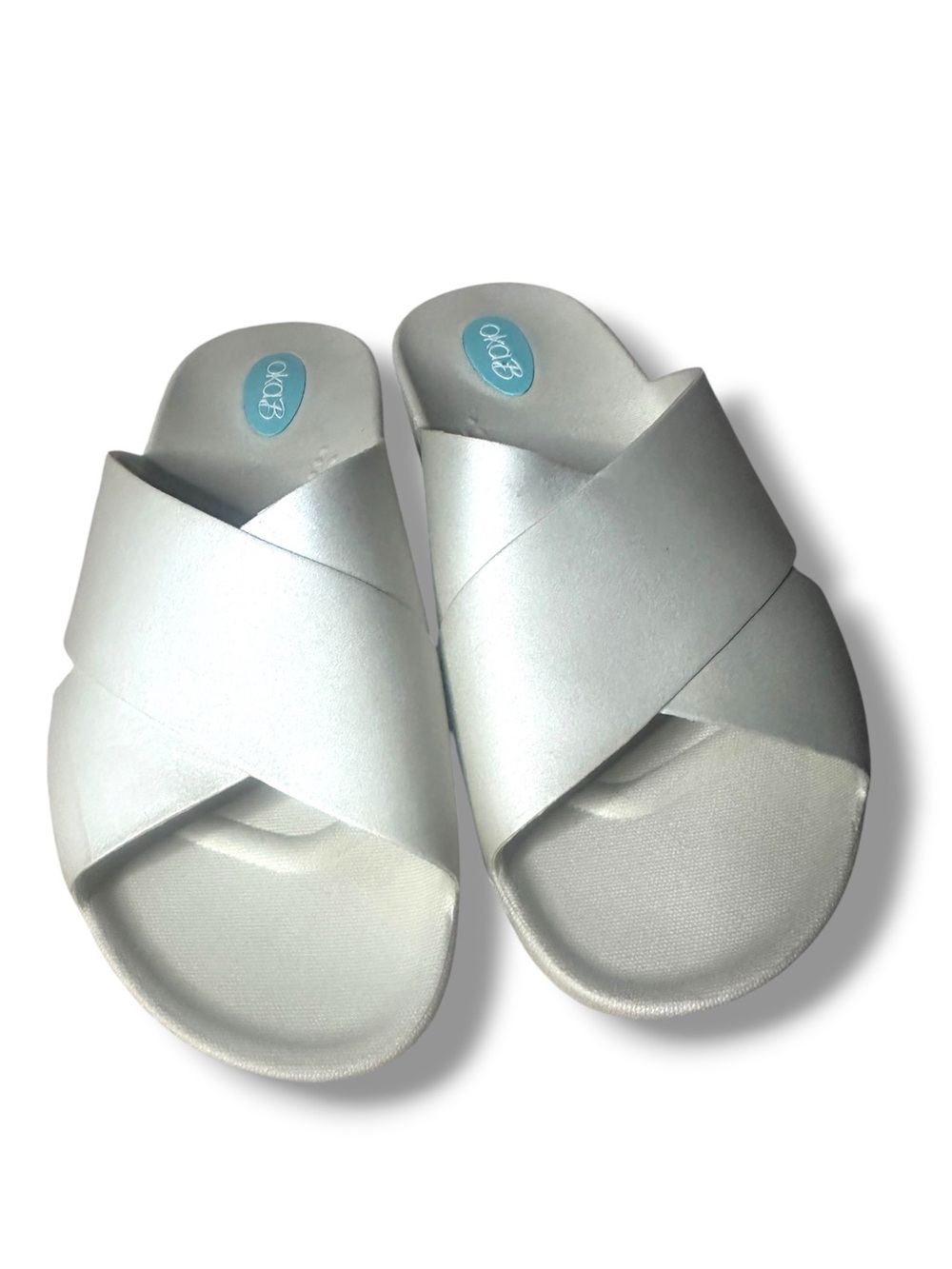 Oka-B Maxwell Slide Gray Women's Size S 7-8 Flip Flop Slides Made in USA Sandals